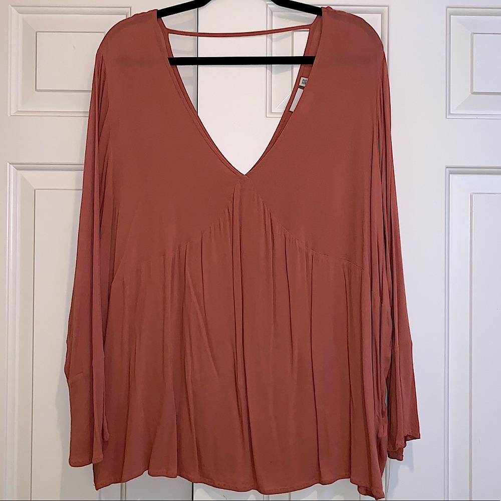Junarose Long Sleeve Swing Woven Top